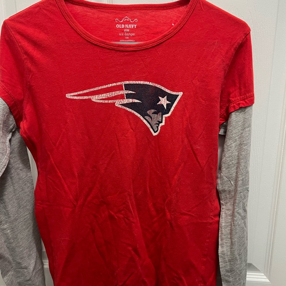 Old Navy New England Patriots Red Graphic Tee